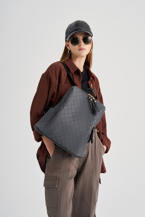 Lucky Bees 359 v2 Mochila Gris y Negro